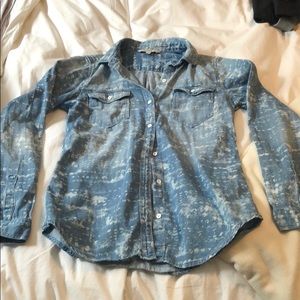 Calvin Klein distressed button up
